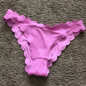 Pink waffle bikini bottom